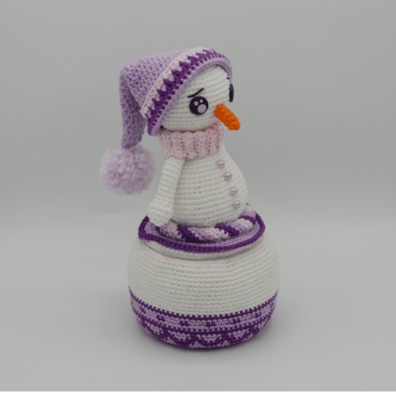 Winter le pot bonhomme de neige